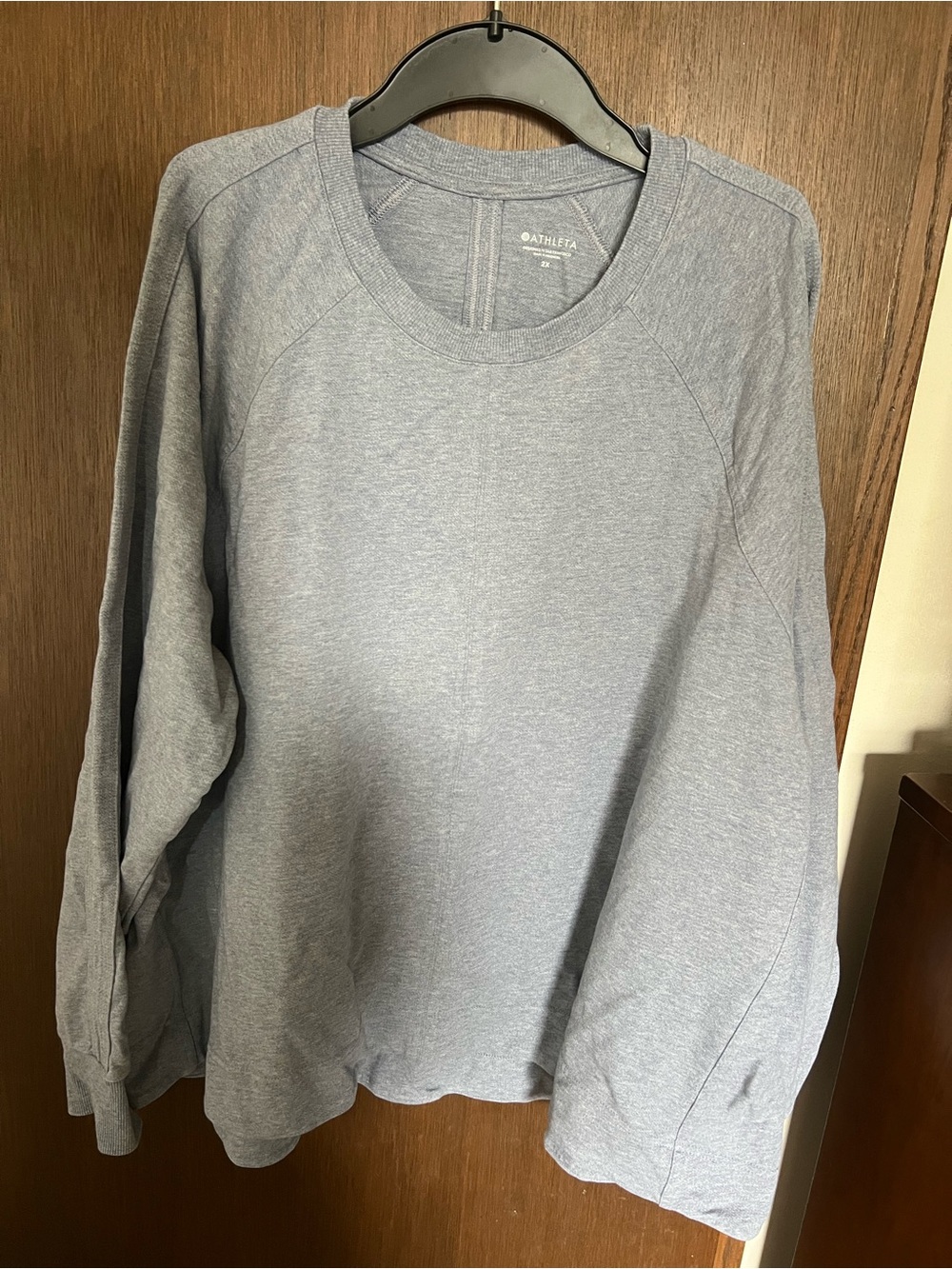 Athleta Heather Sky Blue Crewneck Pullover